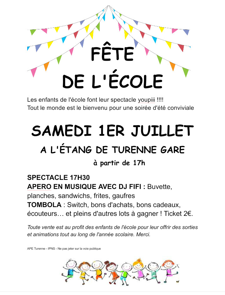 LA FETE DE L'ECOLE AU PARC DE LA TOURMENTE !