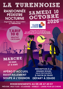 Randonnée pédestre nocturne La Turennoise - 2026 Randonnée pédestre nocturne La Turennoise - 2026