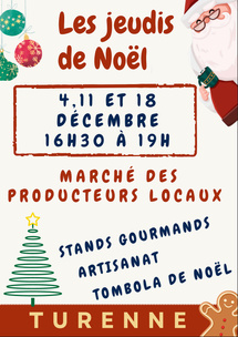 Les jeudis de Noël sur le marché de Turenne Les jeudis de Noël sur le marché de Turenne