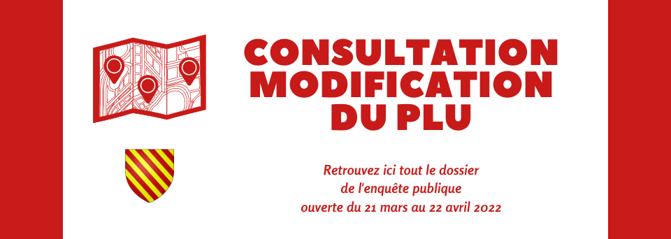 Consultation modification n°2 du PLU - Enquête publique du 21 mars au 22 avril