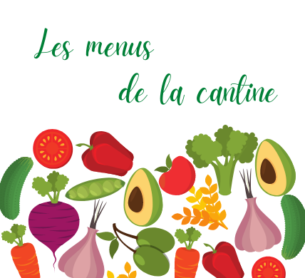 Les menus de la cantine