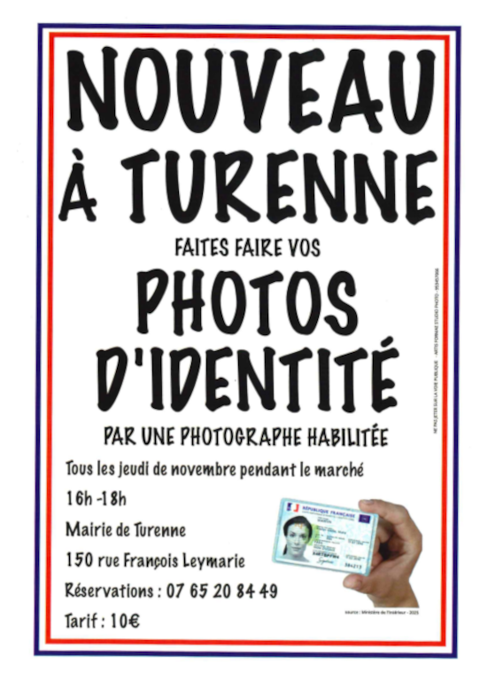 Vos photos d'identité à Turenne