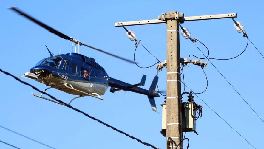 Visites des réseaux électriques par hélicoptère