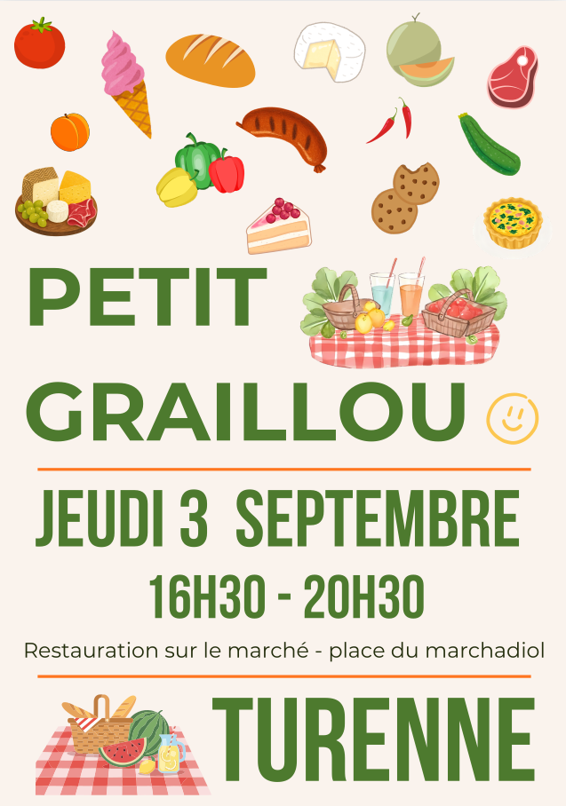 Petit graillou à Turenne, le jeudi 3 septembre