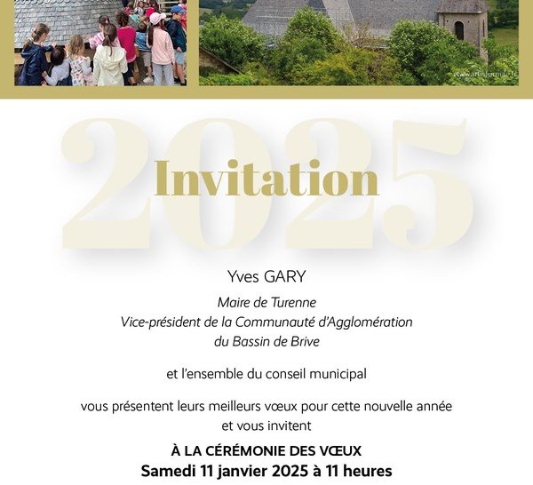 Invitation cérémonie des voeux
