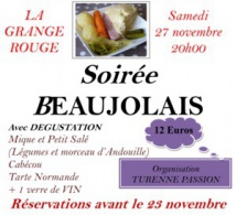 Soirée Beaujolais de l'association Turenne Passion