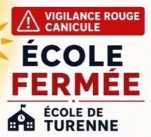 Vigilance rouge canicule - Fermeture exceptionnelle de l'école