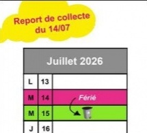 Report de la collecte des déchets du 14 juillet